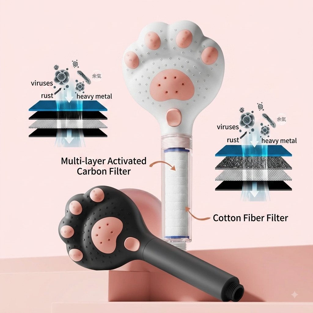 CuteFlow™ High Pressure 3-Mode Shower Head